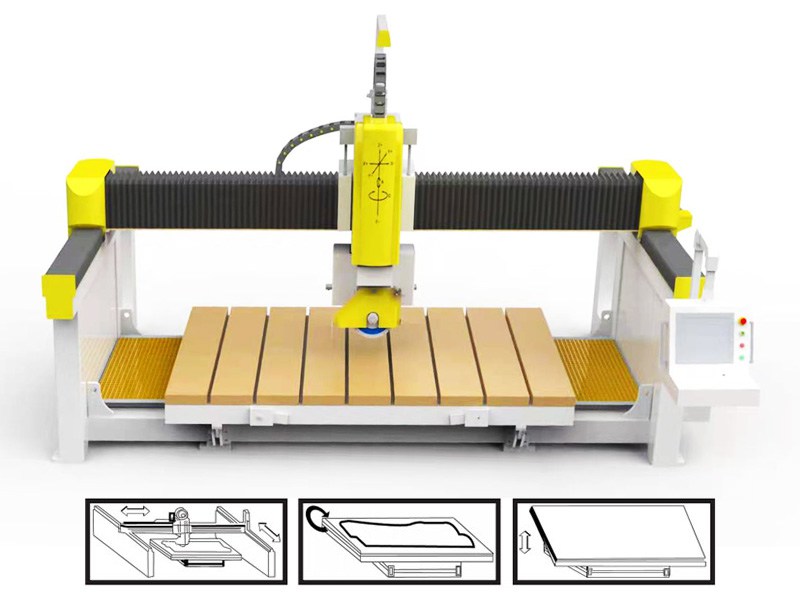 5 Axis CNC Stone Cutting Bridge Saw for Granite & Marble